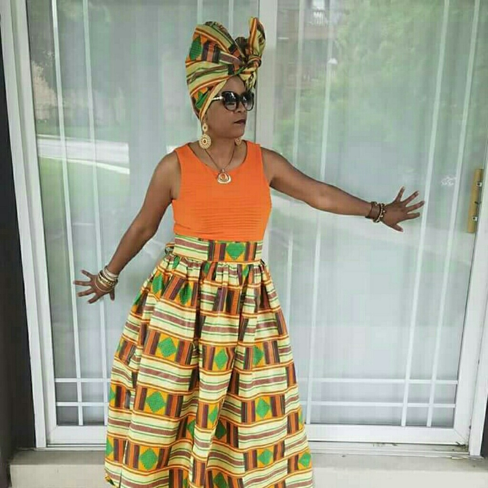 Custom Maki Skirt w/matching head wrap